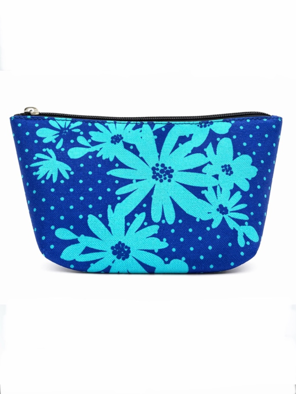 Blue Floral Cosmetic Bag